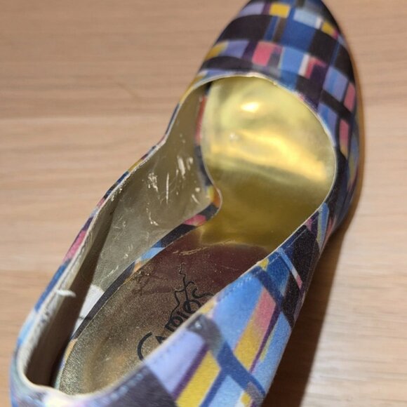Carlos Santana Destiny “Azul” Plaid Heels – Multicolor Pumps 8.5 - Picture 8 of 8
